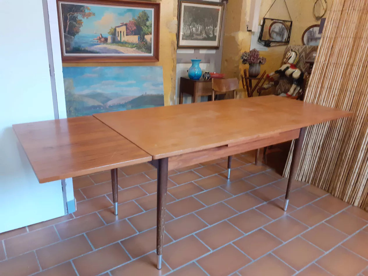 Table rectangulaire extensible vintage