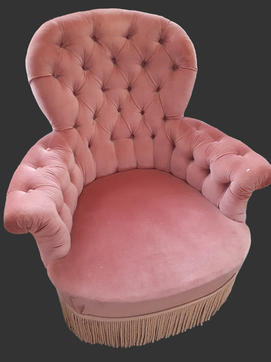 Fauteuil crapaud - fin XIX°