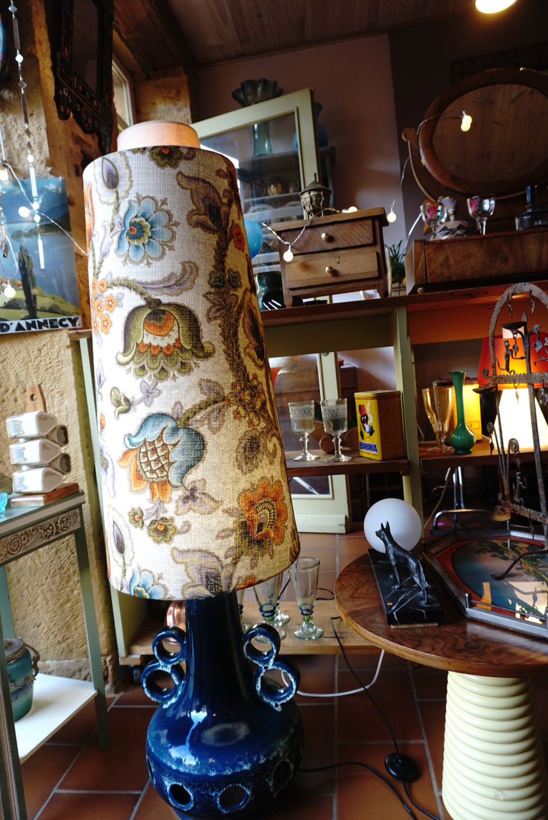 Lampe en céramique "fat lava" - années 70