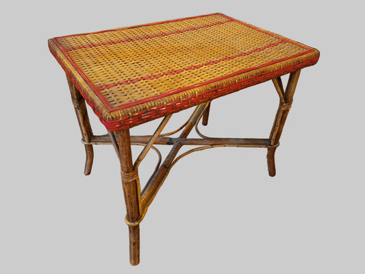 Table basse en osier - années 50