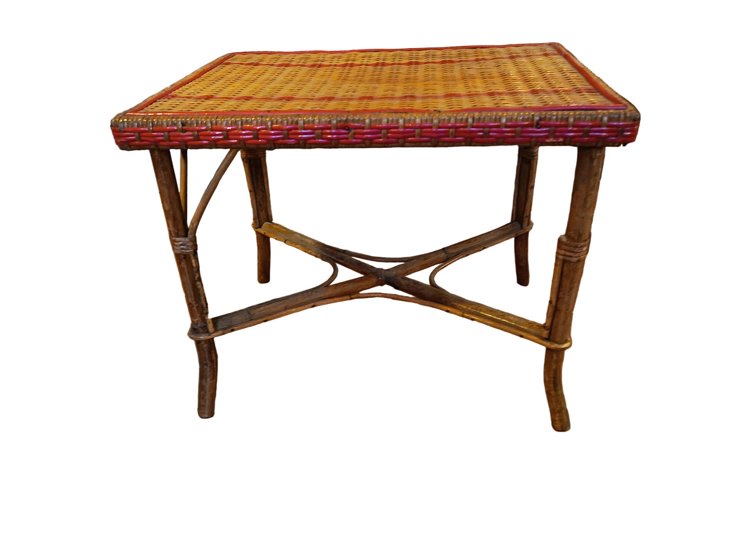 Table basse en osier - années 50