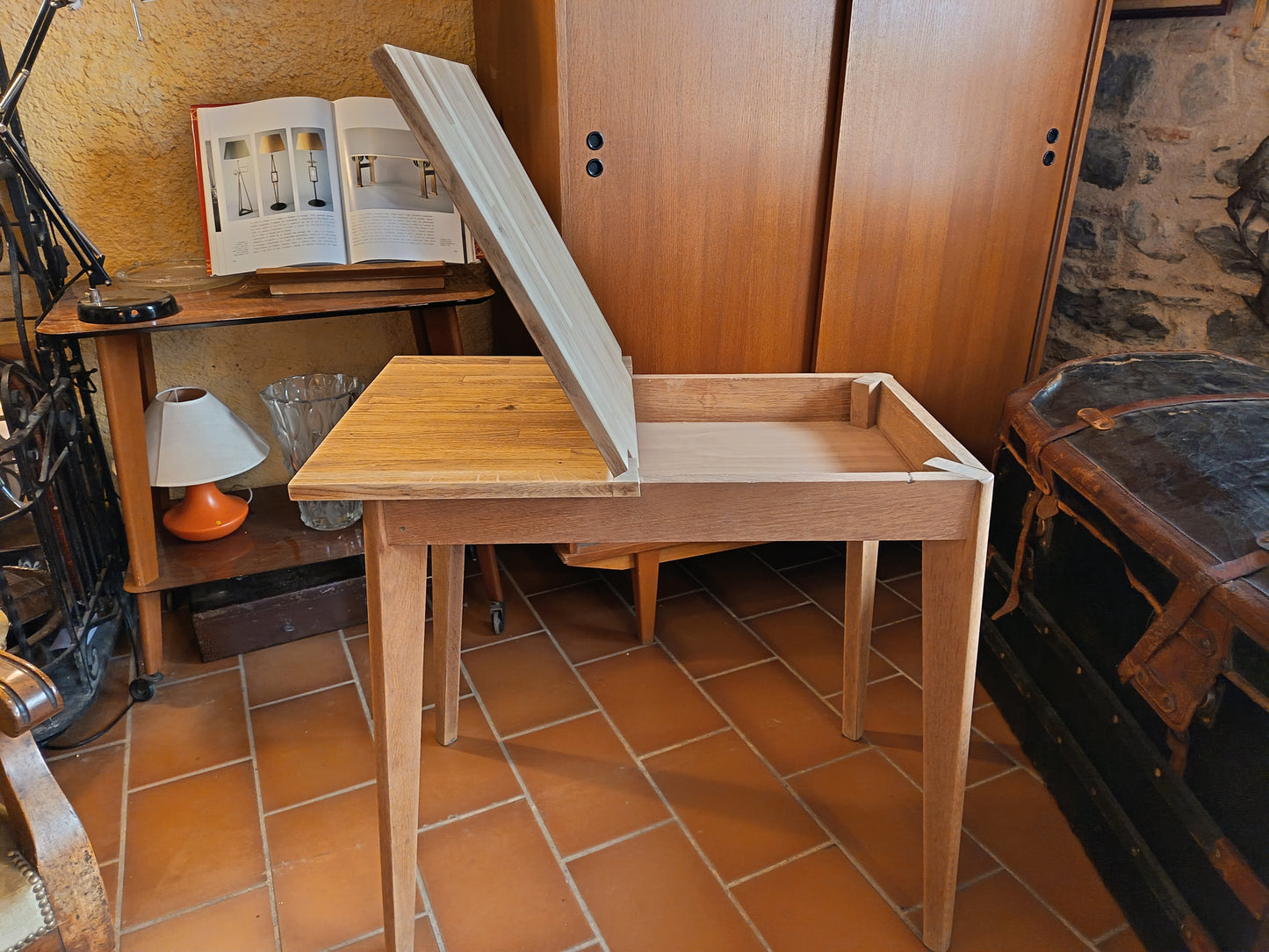 Table à système de style scandinave - années 70