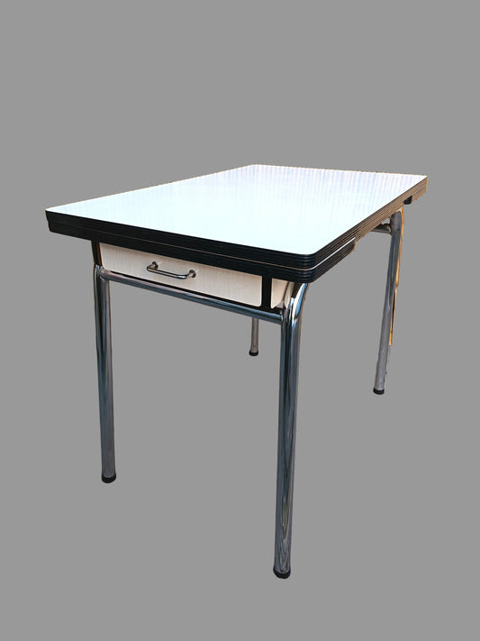 Table de cuisine extensible en Formica - années 70