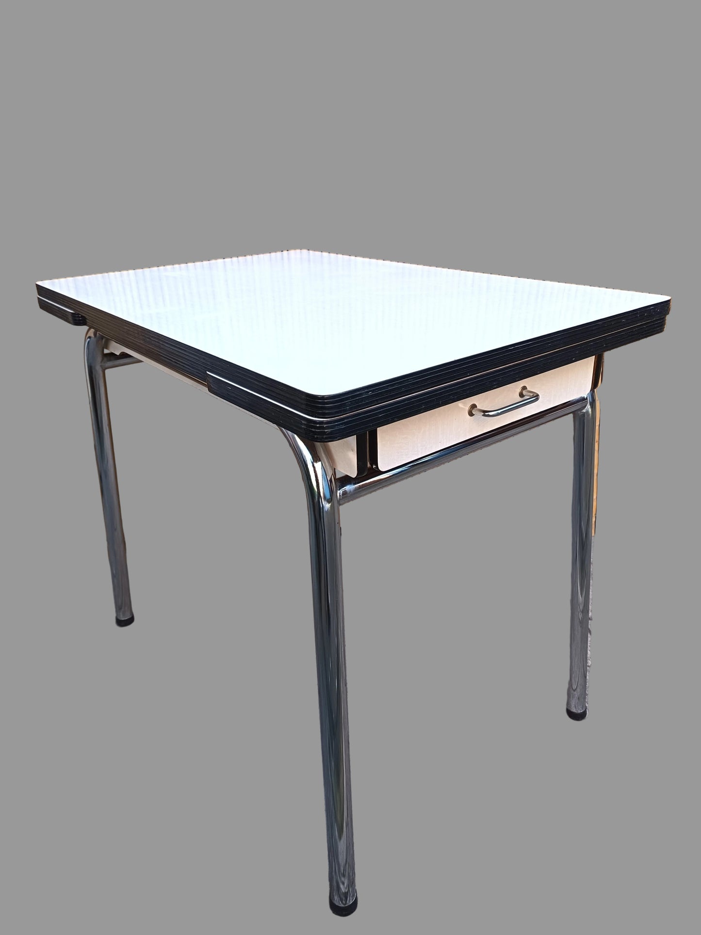 Table de cuisine extensible en Formica - années 70
