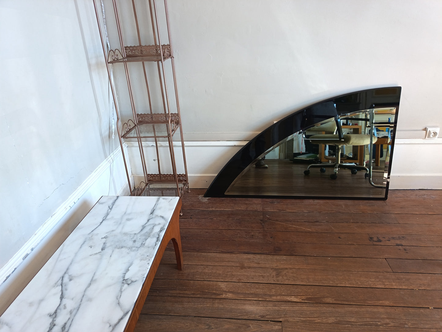 Miroir arc de cercle - années 80