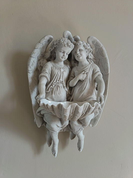 Bénitier aux 2 anges - fin 19° début 20°