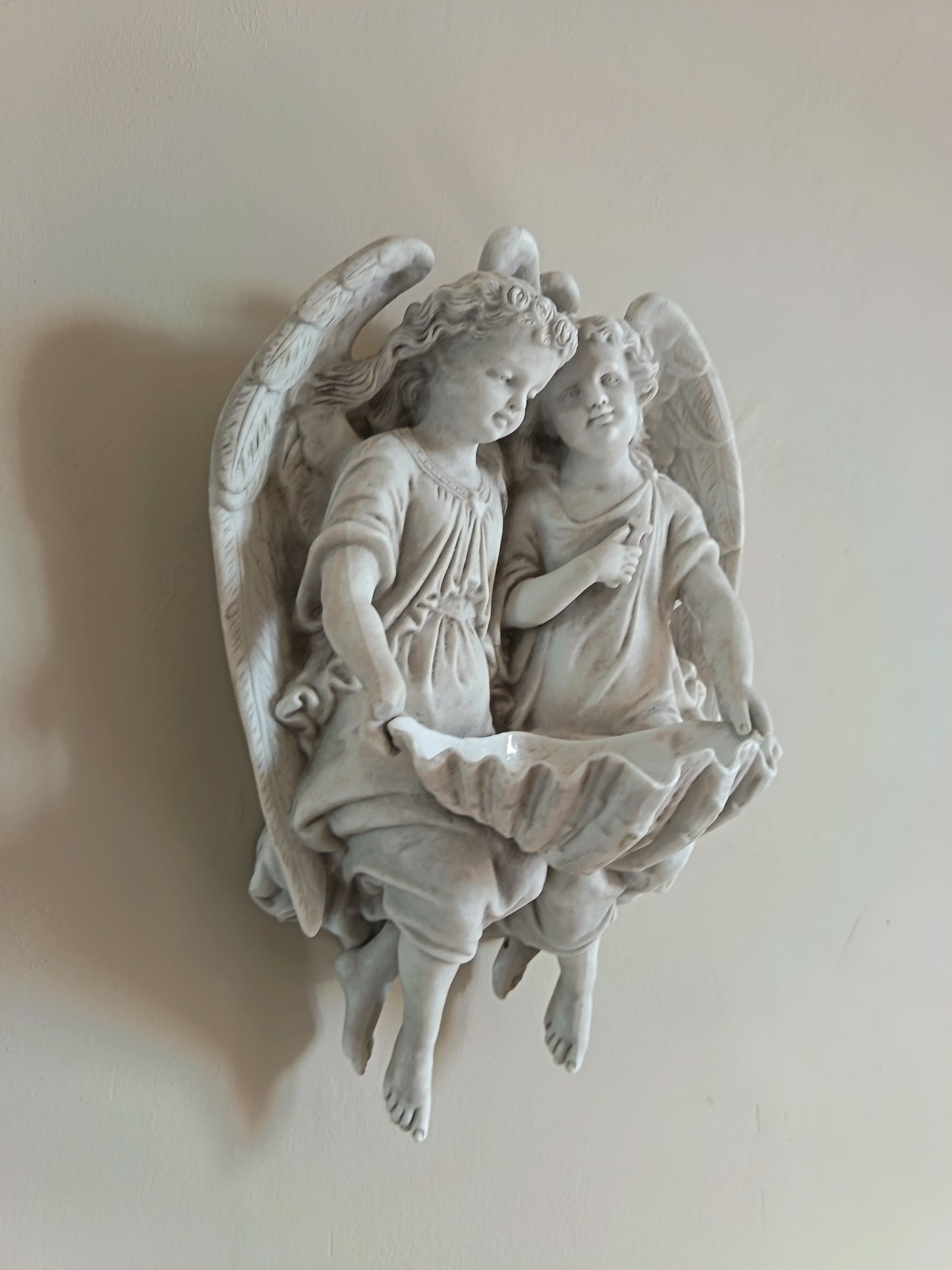 Bénitier aux 2 anges - fin 19° début 20°