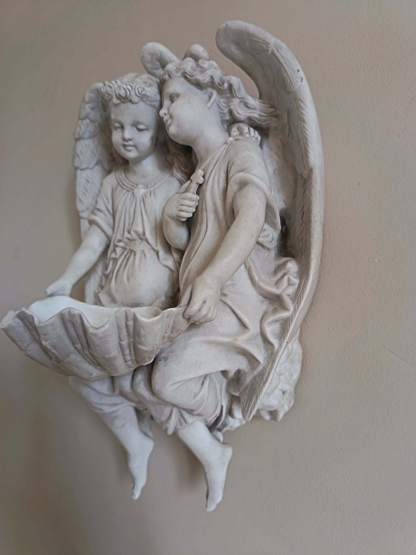 Bénitier aux 2 anges - fin 19° début 20°