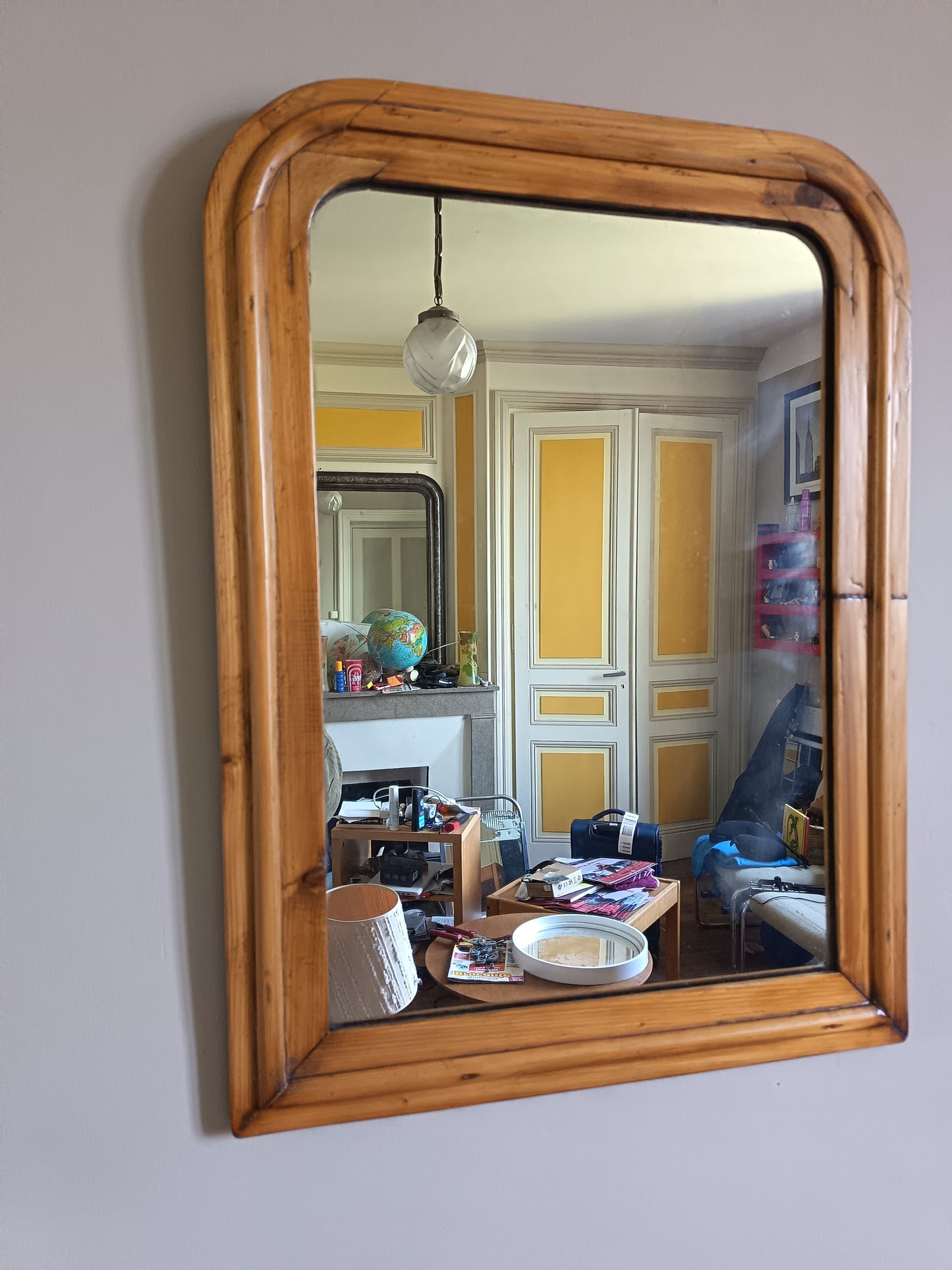 Miroir Louis Philippe en bois - milieu du 19°s