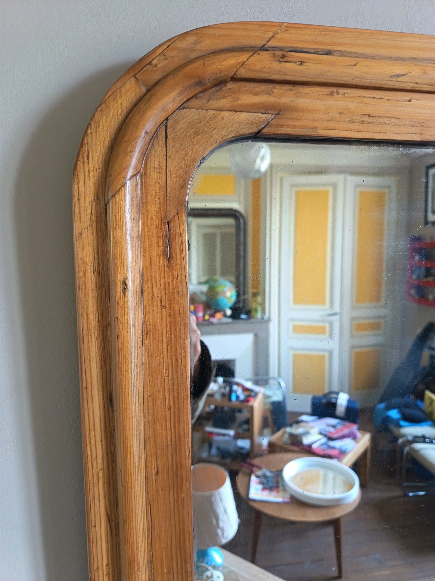 Miroir Louis Philippe en bois - milieu du 19°s