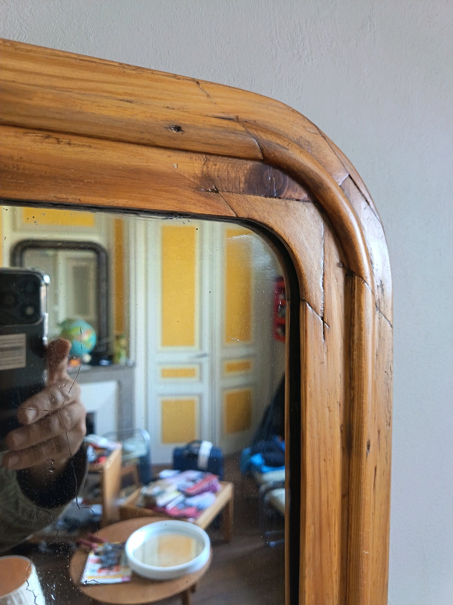 Miroir Louis Philippe en bois - milieu du 19°s