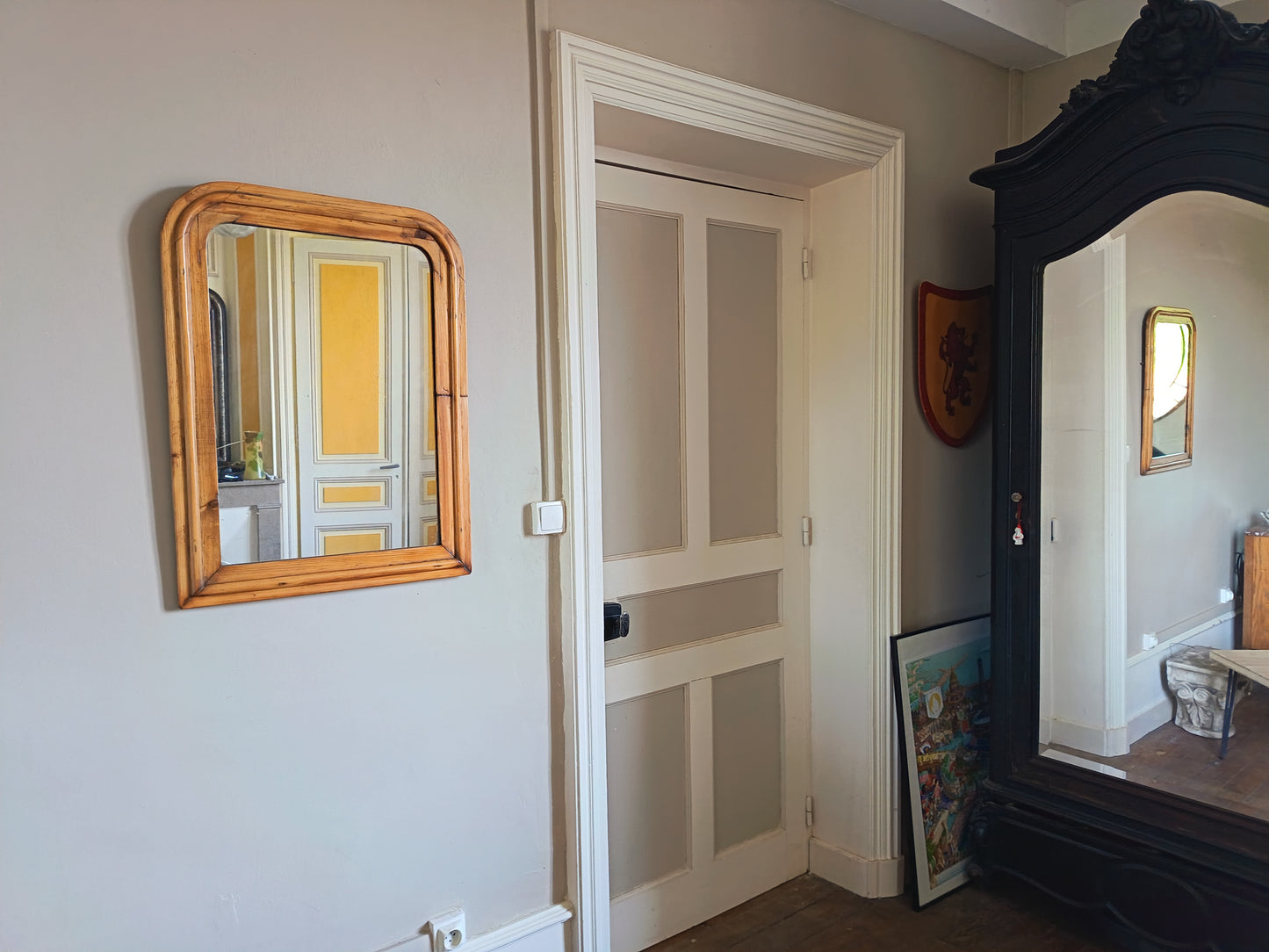 Miroir Louis Philippe en bois - milieu du 19°s