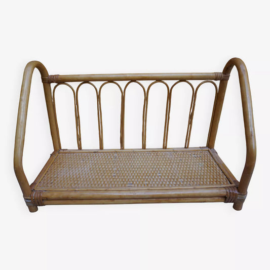 Etagére à poser vintage en rotin